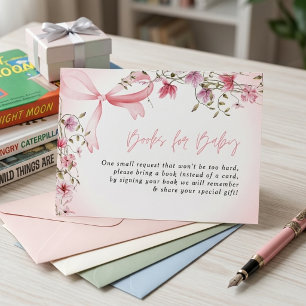 Boho-Blumen-Baby-in-Blüte-Baby-Party Begleitkarte