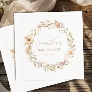 Boho-Blumen-Baby-Party Serviette