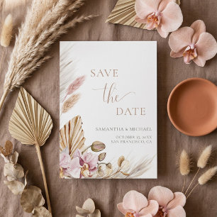 Boho-Blumen Elegante Save-the-Date-Ankündigung Einladung