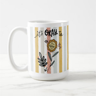 Boho-Blumen-Es ist okay, anders zu sein Kaffeetasse