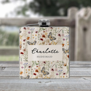 Boho-Blumen-Flasche Flachmann