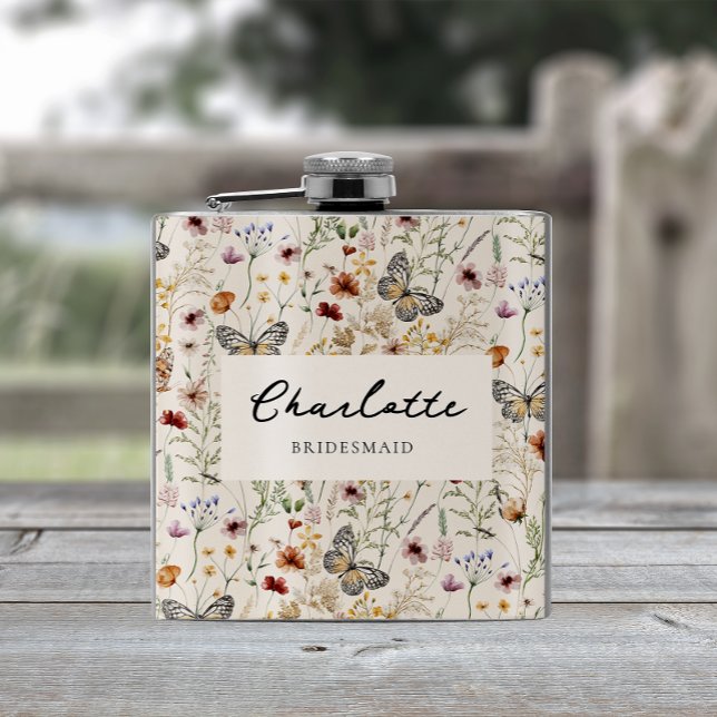 Boho-Blumen-Flasche Flachmann (Boho Floral Flask
)