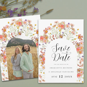 Boho Blumen Foto Tor Hochzeit Save The Date
