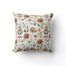 Boho-Blumen-Geometrie – Erdige Wildblumen-Muster