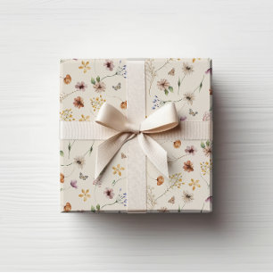 Boho Blumen Geschenkpapier