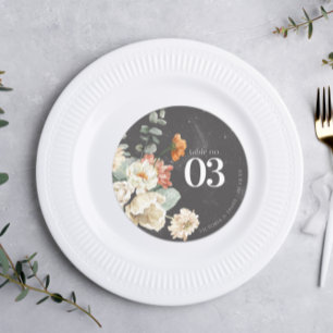 Boho-Blumen-Grün   Hochzeitstisch-Nummer