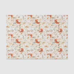 Boho-Blumen-Grün   Individuell bedrucktes Seidenpa Seidenpapier