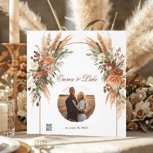 Boho-Blumen-Hochzeitsgästebuch mit individuellem F