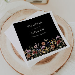 Boho-Blumen-Hochzeitsservietten Serviette