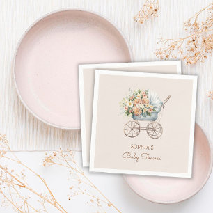 Boho-Blumen-Kinderwagen-Baby-Party Serviette