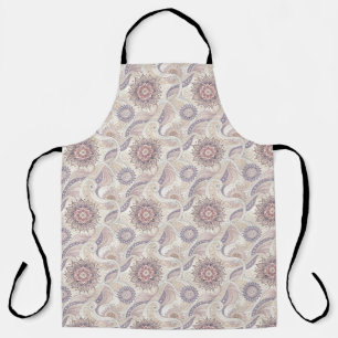 Boho-Blumen-Mandala-Spirituelles-Designmuster Schürze