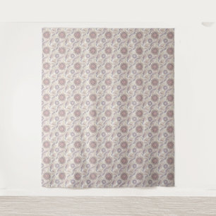 Boho-Blumen-Mandala-Spirituelles-Designmuster Wandteppich