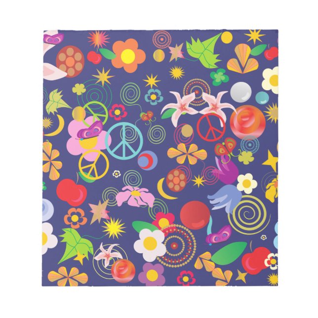 Boho-Blumen Notizblock (Vorderseite)
