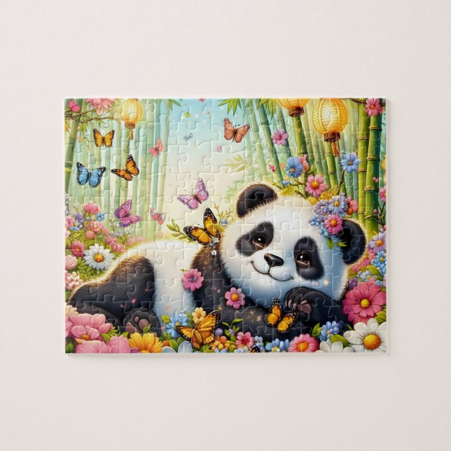 Boho-Blumen-Panda (Horizontal)