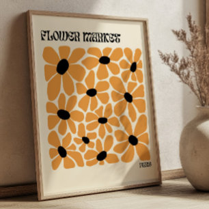 Boho Blumen Paris Blumenmarkt Modern Minimalistisc Poster