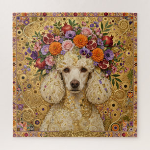 Boho-Blumen-Pudel-Puzzle
