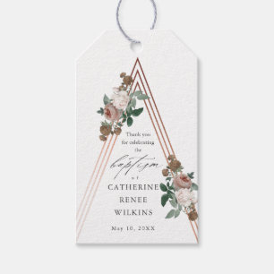 Boho-Blumen-Religiöse Taufe & Taufe Geschenkanhänger