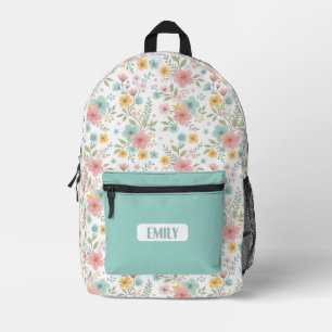 Boho-Blumen-Rucksack Bedruckter Rucksack
