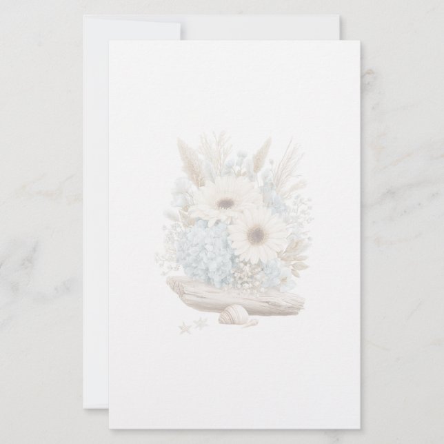 Boho-Blumen-Schreibpapier Briefpapier (Vorderseite)