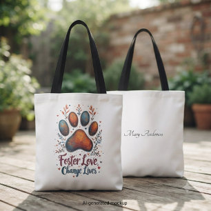 Boho Blumen-Schutzhunde-Helfer Weihnachtsgeschenk Tasche