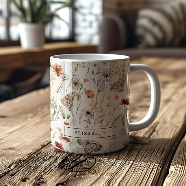 Boho-Blumen-Tasse Kaffeetasse (Boho Floral Mug
)