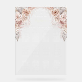 Boho blumen Taufe Acrylschild