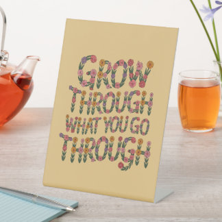 Boho-Blumen-Typografie Motivationsgeschenk für Leh Sockelschild