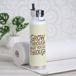 Boho-Blumen-Typografie Motivationsgeschenk für Leh Trinkflasche