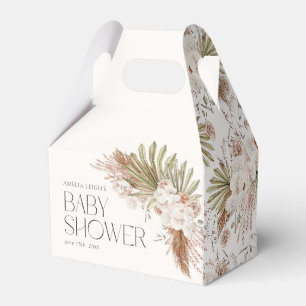 Boho-Blumen- und Feder-Babyparty Geschenkschachtel