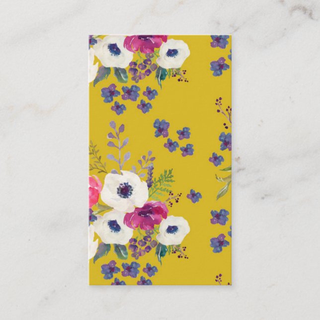 Boho-Blumen Visitenkarte (Vorderseite)