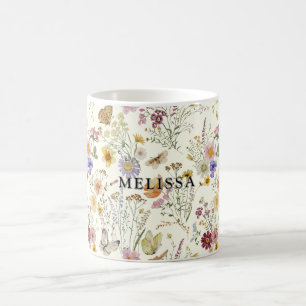 Boho Blumen Wildblume Kaffeetasse