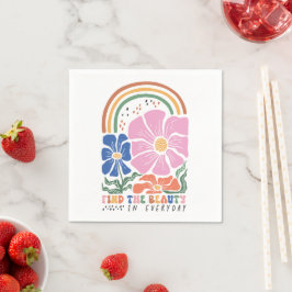 Boho-Blumen-Zitate  Serviette