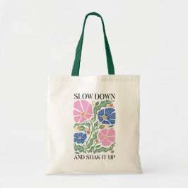 Boho-Blumen-Zitate Tragetasche