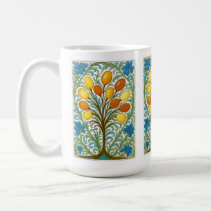 Boho-Blumenbaum-Kachel Kaffeetasse