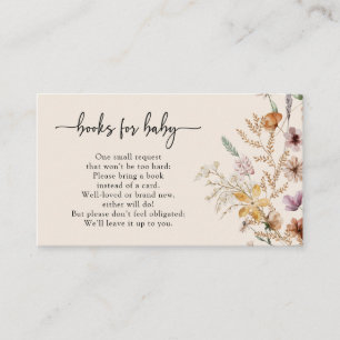 Boho-Blumenbücher für Baby Begleitkarte