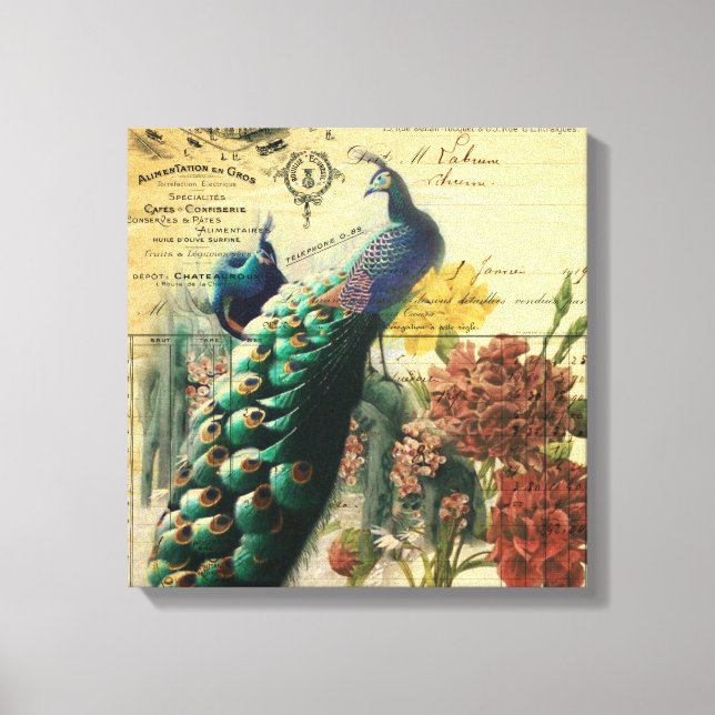 boho blumenfranzösisches Land moderner Vintager Pf Leinwanddruck (Vorderseite)