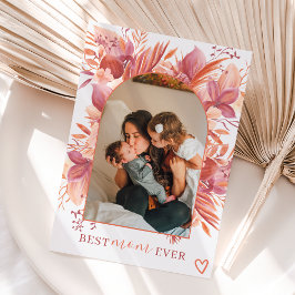 Boho Blumengarnele Beste Mutter aller Zeiten Foto Karte