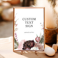 Boho Blumenkarten und Sonderzeichen für Burgund Bo