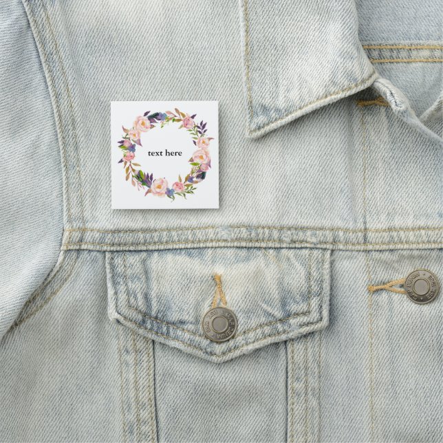 Boho blumenklassische Bezeichnung Namensschild (Beispiel)