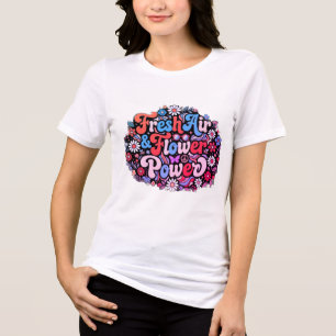 Boho-Blumenkraft-Grafik Tri-Blend Shirt