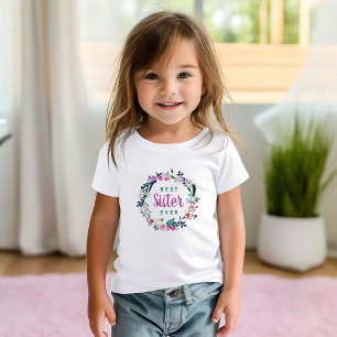 Boho-Blumenkranz Beste Schwester Aller Zeiten Baby T-shirt