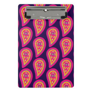 Boho-Blumenmotiv in Rosa Mini Klemmbrett
