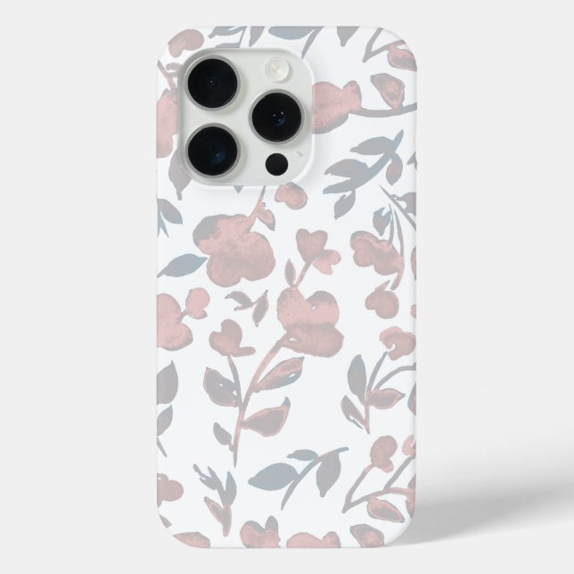 Boho Blumenmuster   Case-Mate iPhone Hülle (Rückseite)