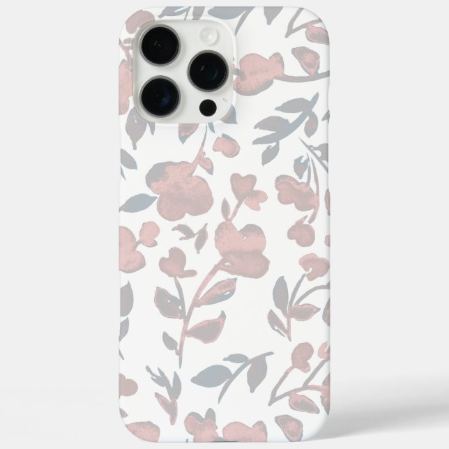 Boho-Blumenmuster   iPhone 16 Pro Max Hülle (Rückseite)