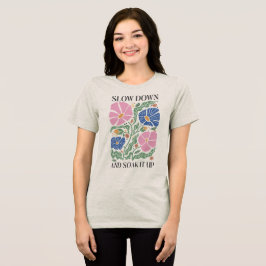 Boho-Blumenmuster-Tri-Blend-Shirt mit Zitaten Tri-Blend Shirt