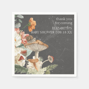 Boho-Blumenpilz-Botanik   Babyparty  Serviette