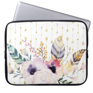 Boho-Blumenstrauß Laptopschutzhülle