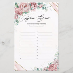 Boho Blush Bloral eucalyptus Goldrahmen Schürze Ga