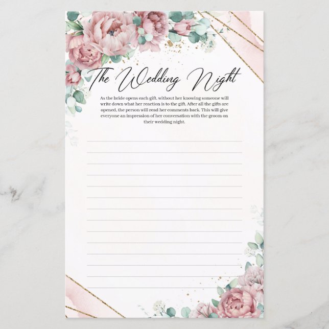 Boho blush blumigen Eukalyptus gold The Wedh Nigh (Vorderseite)