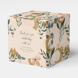 Boho Blush Botanical Moon Custom Baby Dusche Danke Geschenkschachtel